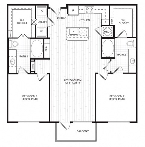 a schematic of a floor plan of a house